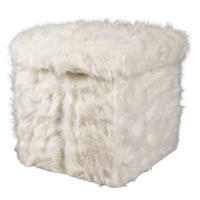 POCOline Sitzhocker weiß B/H/L: ca. 38x38x38 cm Sitzhocker_Plüsch - weiß (38,00/38,00/38,00cm) - POCOline