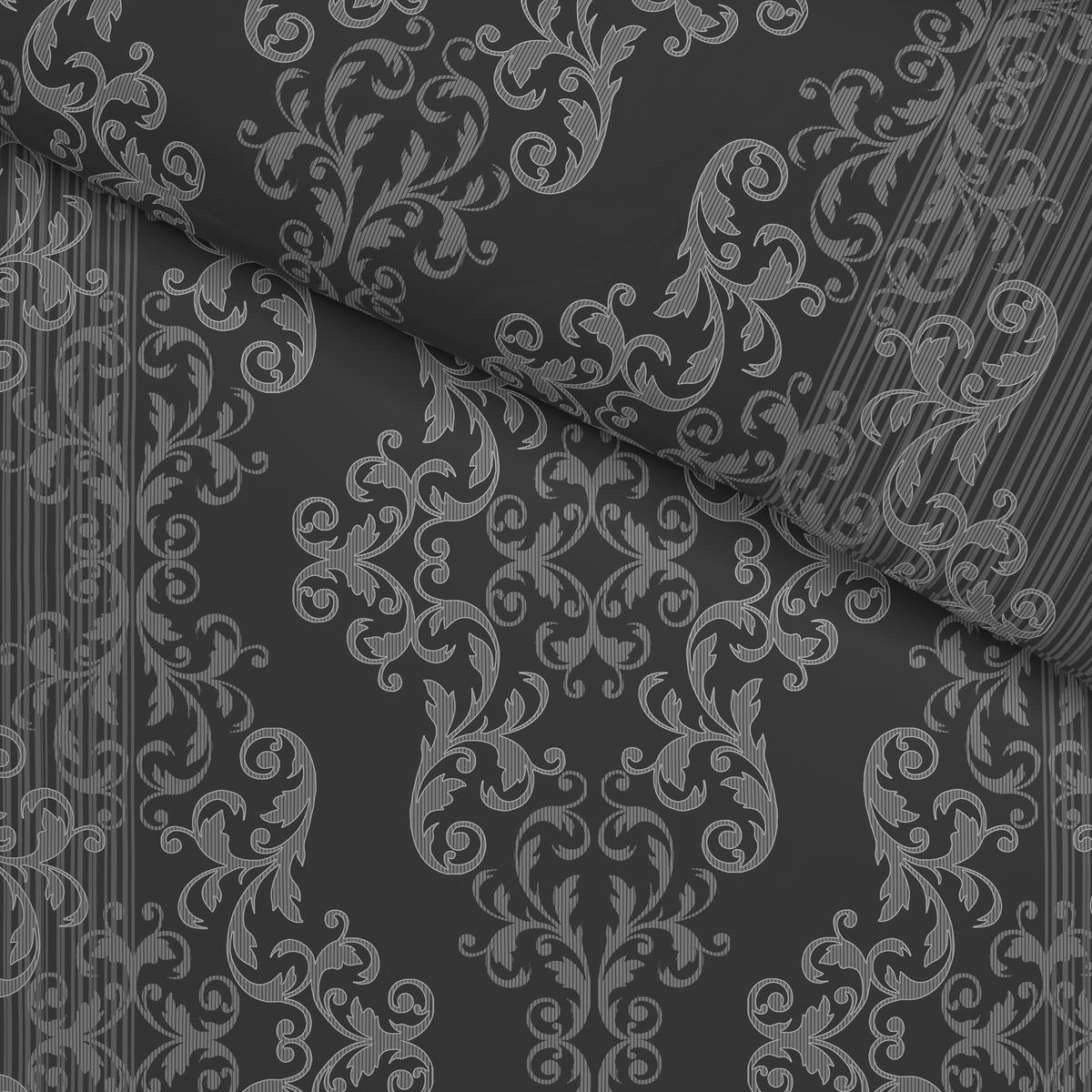 Baumwoll Bettwäsche Cotton touch Bettwäsche_Cotton-Touch Ornament - anthrazit (135,00/200,00cm) - Sensation