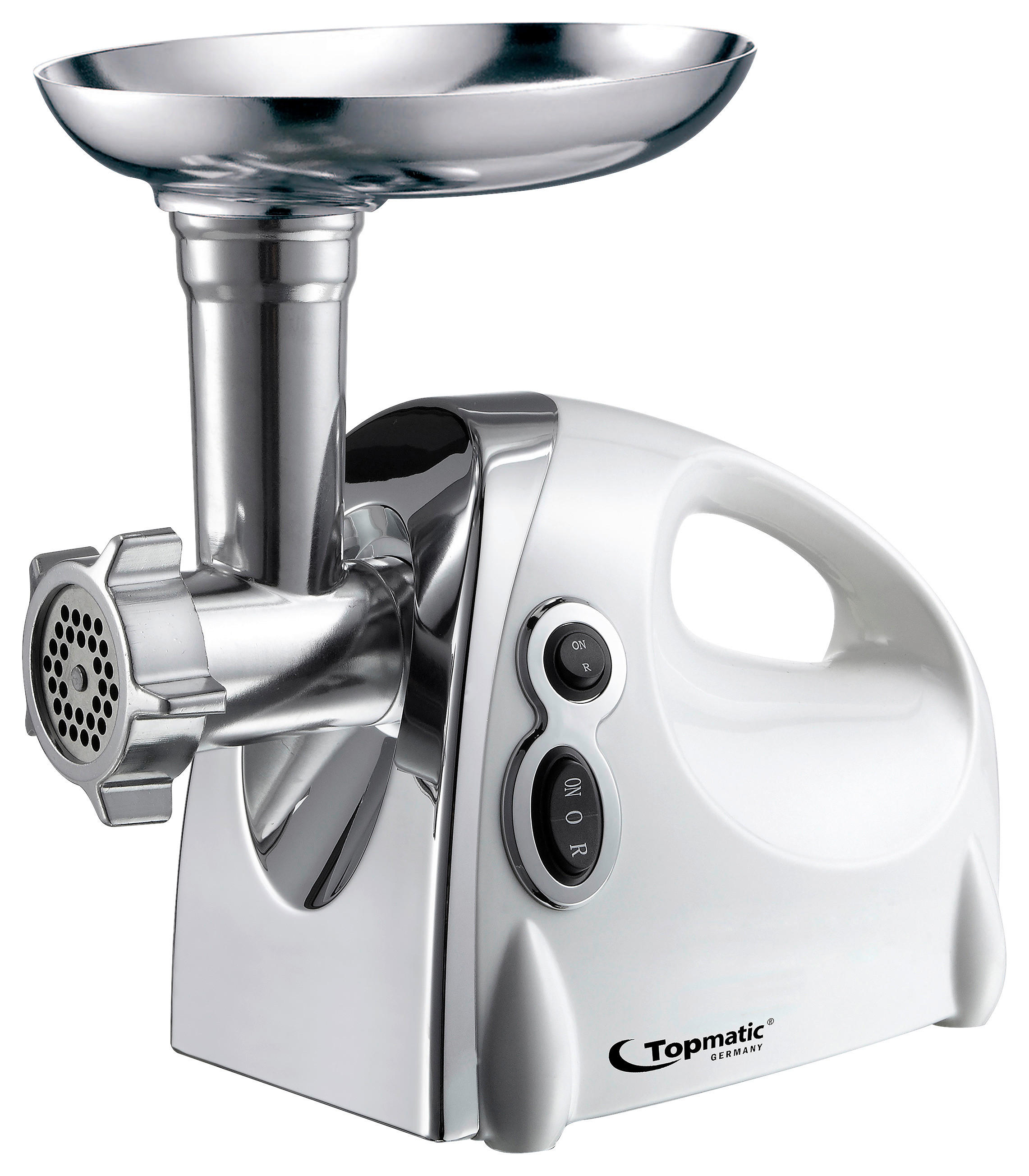 Topmatic Fleischwolf MG-1200.3 weiß Edelstahl Kunststoff B/H/T: ca. 23x21x41 cm Fleischwolf - weiß (23,00/21,00/41,00cm) - Topmatic