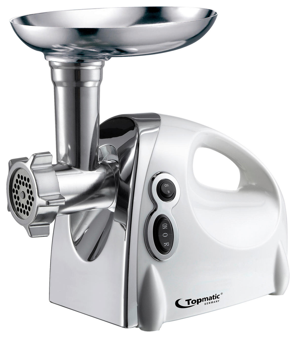 Topmatic Fleischwolf MG-1200.3 weiß Edelstahl Kunststoff B/H/T: ca. 23x21x41 cm Fleischwolf - weiß (23,00/21,00/41,00cm) - Topmatic