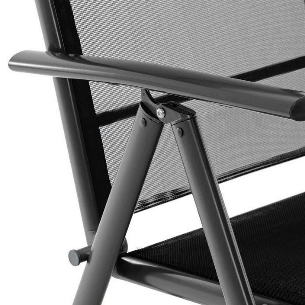 VCM Klappsessel anthrazit Aluminium B/H/T: ca. 56x105x65 cm Klappsessel - anthrazit (56,00/105,00/65,00cm) - VCM