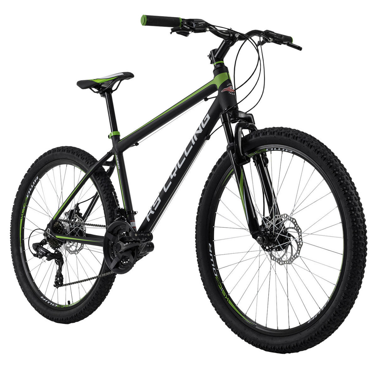 KS-Cycling Mountain-Bike Hardtail 26" Xceed 832M grün ca. 26 Zoll Xceed - schwarz/grün (50,00cm) - KS-Cycling