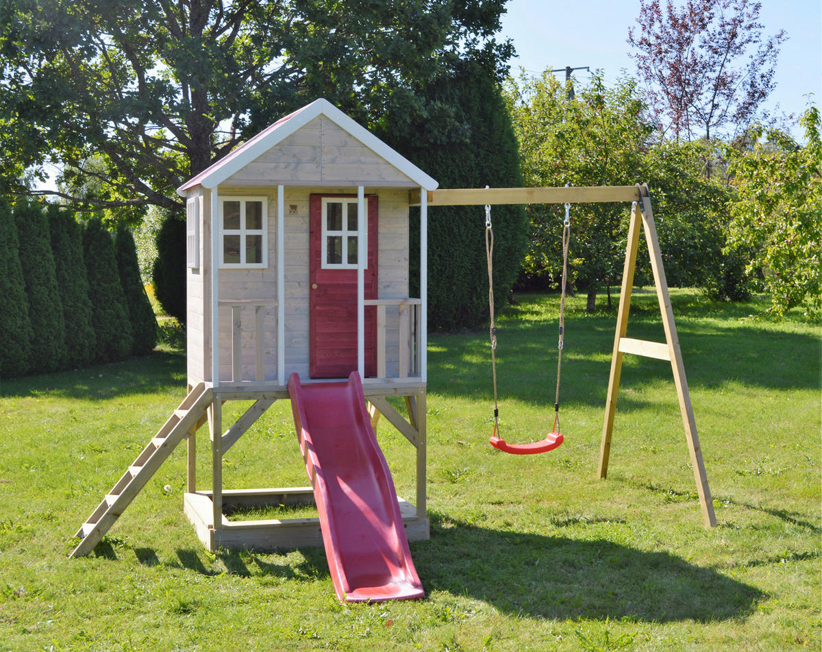 Wendi Toys Spielhaus Alpaka natur B/H/L: ca. 350x242x290 cm Alpaka - natur (290,00/350,00/242,00cm) - Wendi Toys