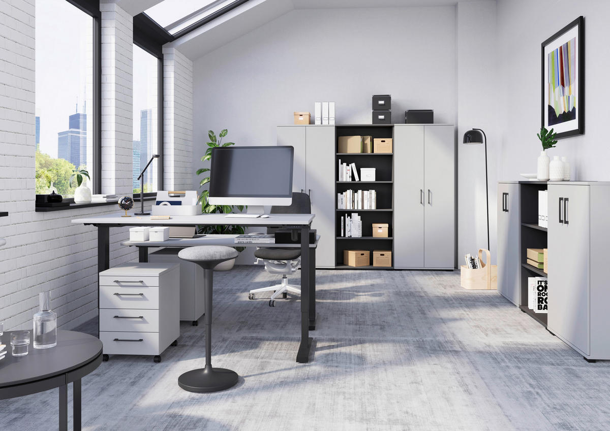 Aktenschrank 4250-69 Lichtgrau B/H/T: ca. 80x200x80 cm 4250-69 - Lichtgrau (80,00/200,00/80,00cm) - Germania