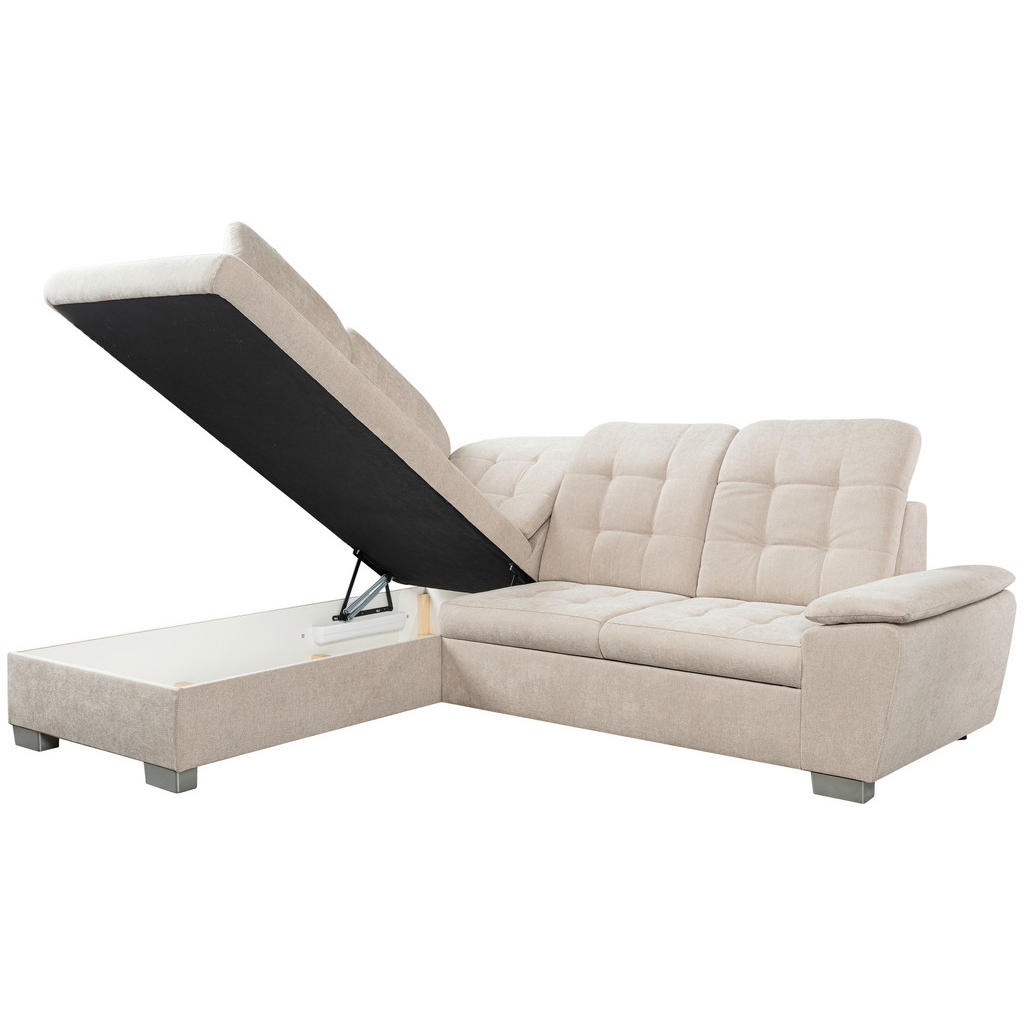 Thumbnail - Ecksofa Bonny pearl Microfaser B/H/T: ca. 260x107x214 cm
