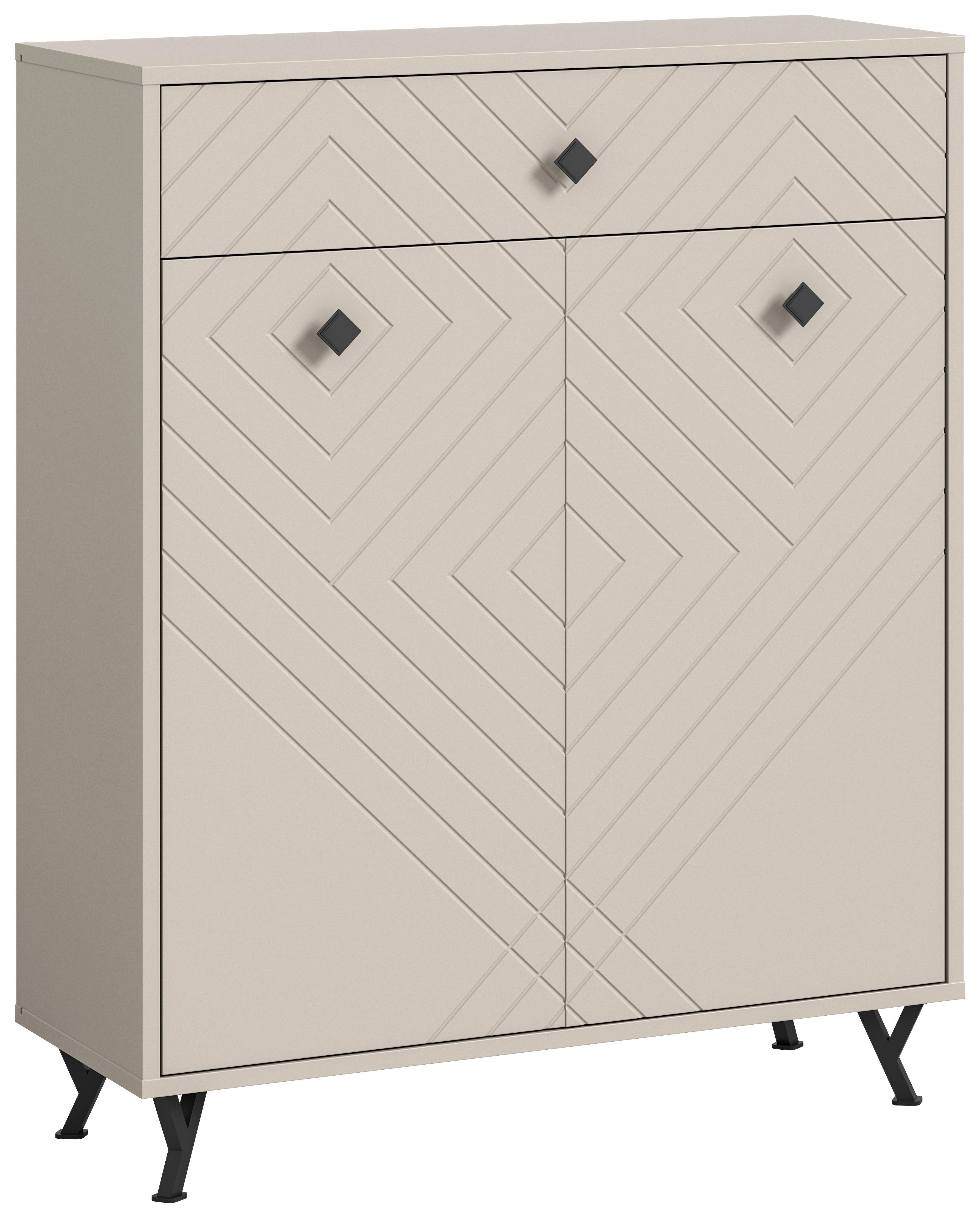 Schuhkommode NOTES sandbeige sandbeige matt B/H/T: ca. 80x100x35 cm NOTES - sandbeige (80,00/100,00/35,00cm) - xonox.home