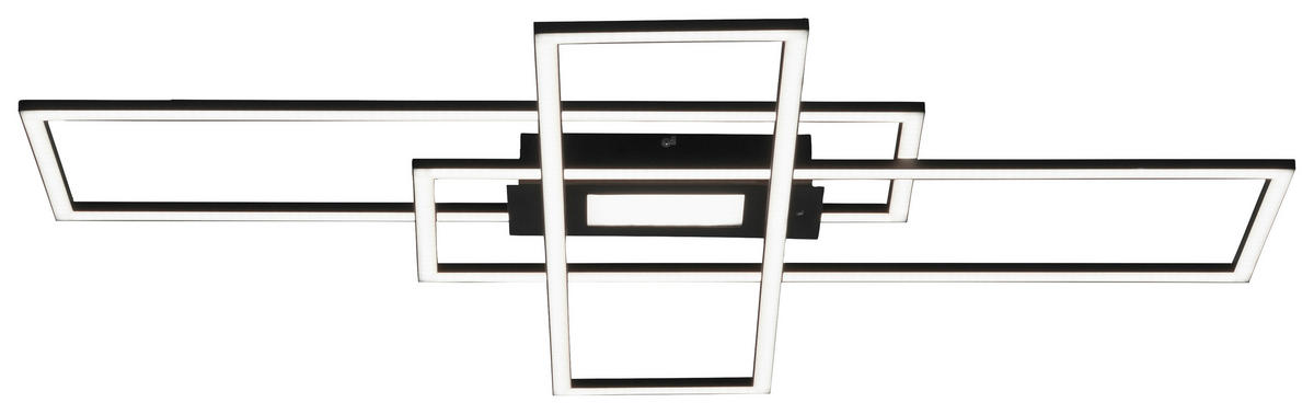Just Light Deckenleuchte 14693-18 schwarz Aluminium B/H/T: ca. 99x5x69 cm LED-Deckenleuchte_Asmin - schwarz (99,00/5,00/69,00cm) - Just Light