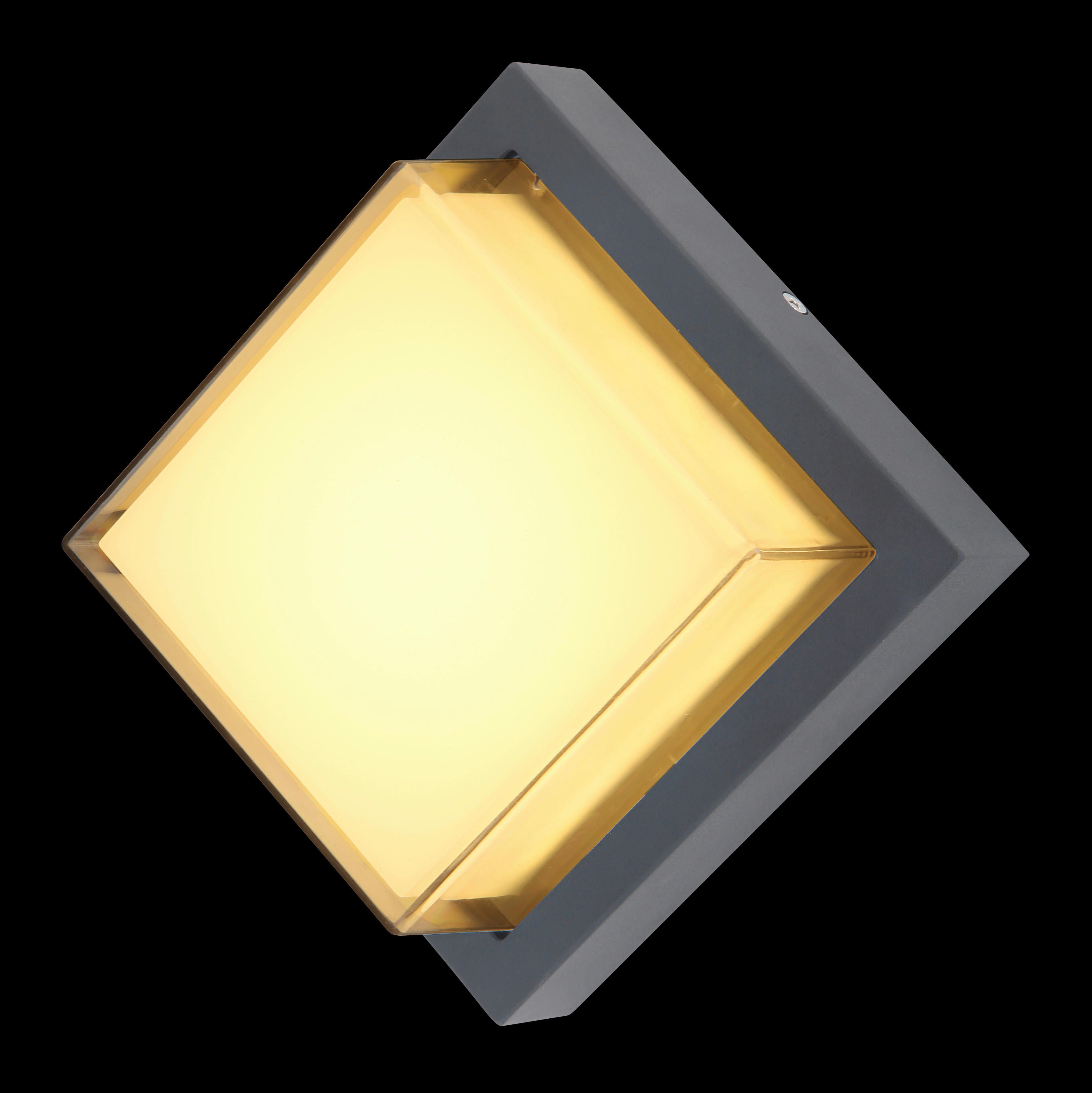 LED-Außenleuchte JALLA 34481 Opal anthrazit H/L: ca. 16x16 cm JALLA - Opal/anthrazit (16,00cm) - GLOBO