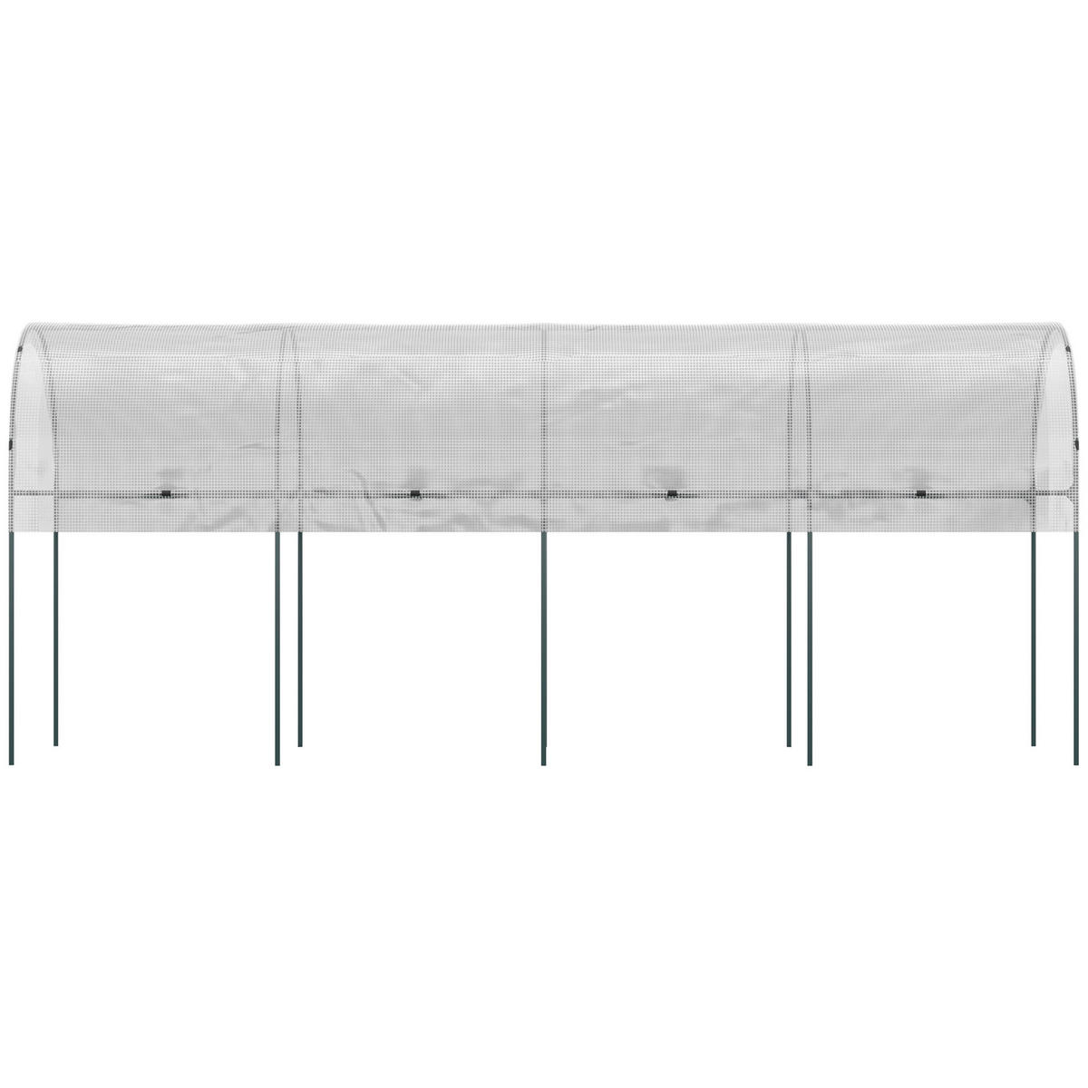 Outsunny Tomatengewächsüberdachung B/H/L: ca. 120x170x400 cm Tomatengewächsüberdachung - weiß (400,00/120,00/170,00cm) - Outsunny