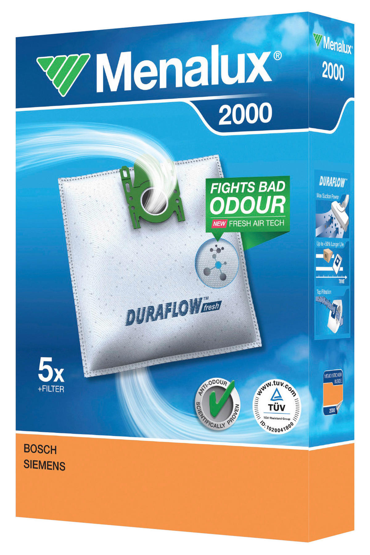 Menalux Staubsaugerbeutel 2000 Kunststoff Staubsaugerbeutel_Menalux 2000 - grün - Menalux