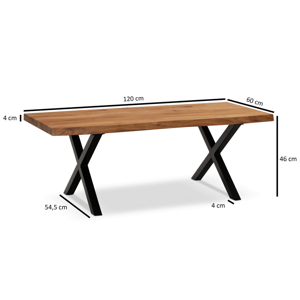 Couchtisch  B/H/T: ca. 120x46x60 cm Couchtisch - (120,00/46,00/60,00cm) - Wohnling