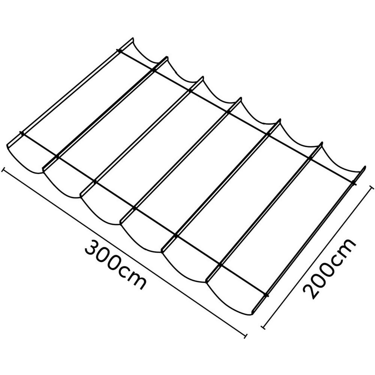 PLATINUM Faltsonnensegel Coolfit grau Polyethylen B/H/L: ca. 300x1x200 cm Coolfit - grau (200,00/300,00/1,00cm) - PLATINUM