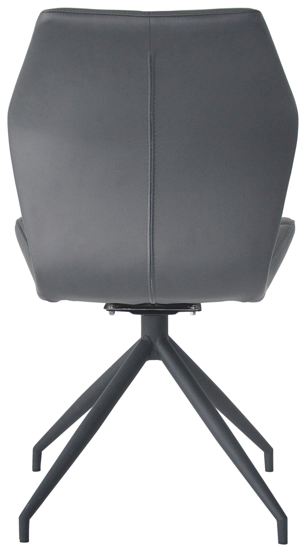 Stuhl IMKE  2er-Set grau schwarz Kunstleder Metall B/H/T: ca. 52x90,5x62 cm IMKE  2er-Set - schwarz/grau (52,00/90,50/62,00cm) - byLIVING