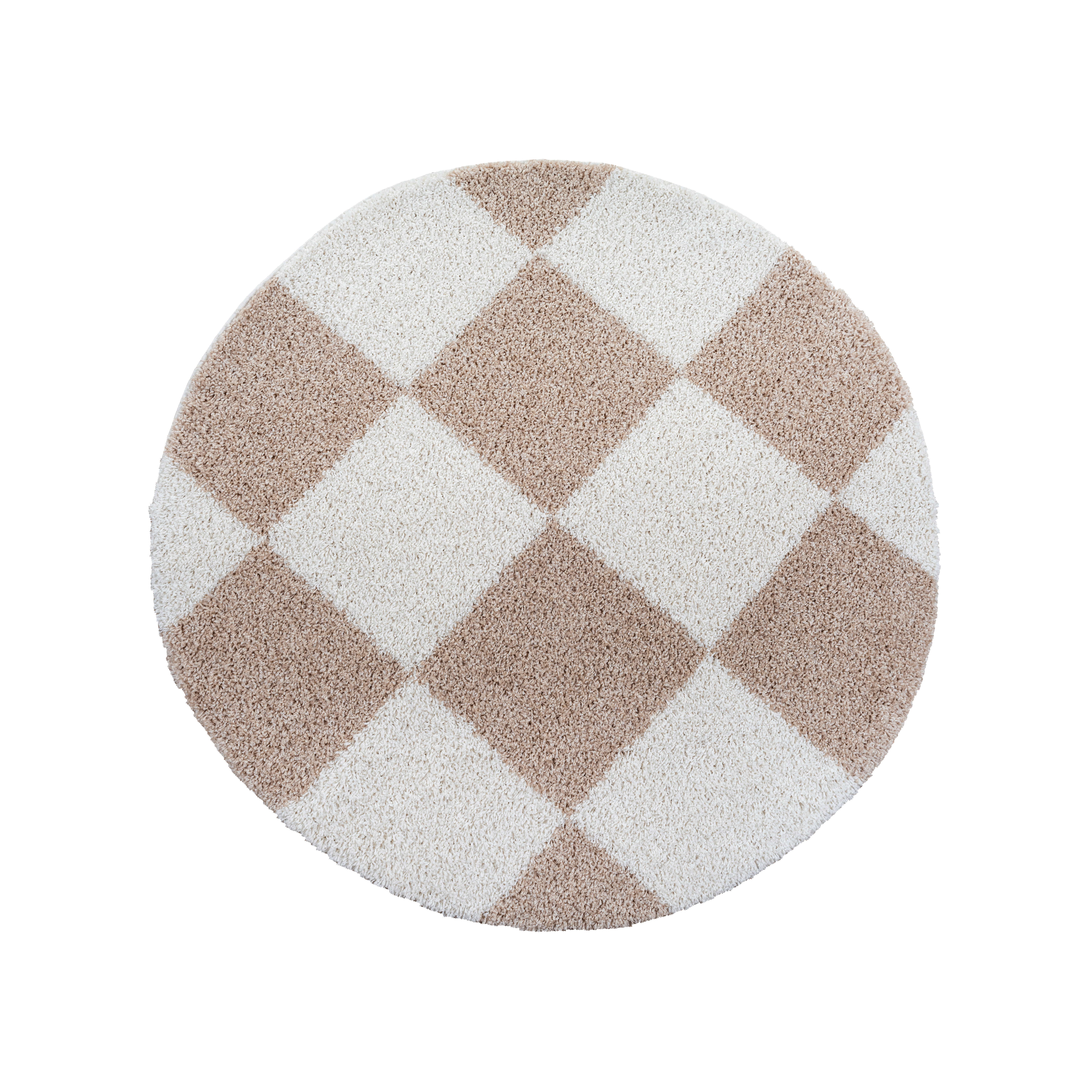 Sanat Hochflorteppich MILANO beige B/L: ca. 150x150 cm MILANO - beige (150,00/150,00cm) - Sanat