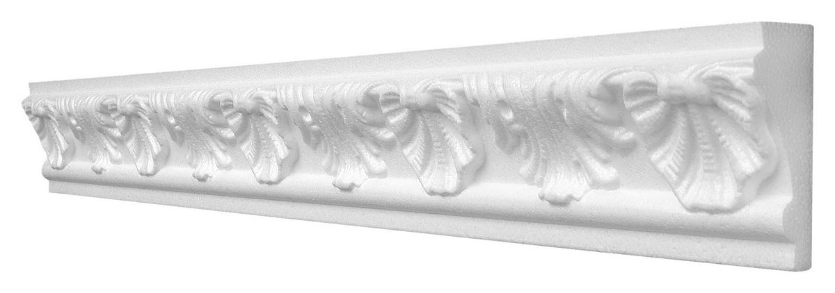 Zierprofil weiß B/H/L: ca. 2,1x6x97,5 cm Zierprofil_G_42 - weiß (97,50/2,10/6,00cm)