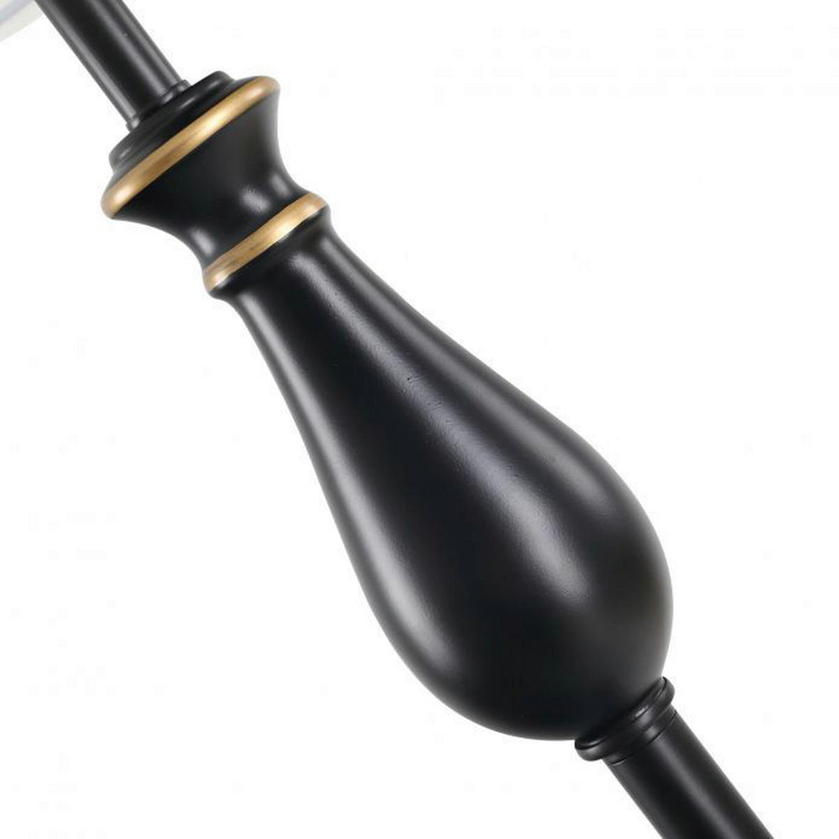 HOMCOM 3er Lampenset schwarz weiß Metall Polyester-Mischgewebe Stoff B/H/L: ca. 38x158x38 cm E27 3 Brennstellen 3er- Lampenset B31-183 - weiß/schwarz (38,00/38,00/158,00cm) - HOMCOM