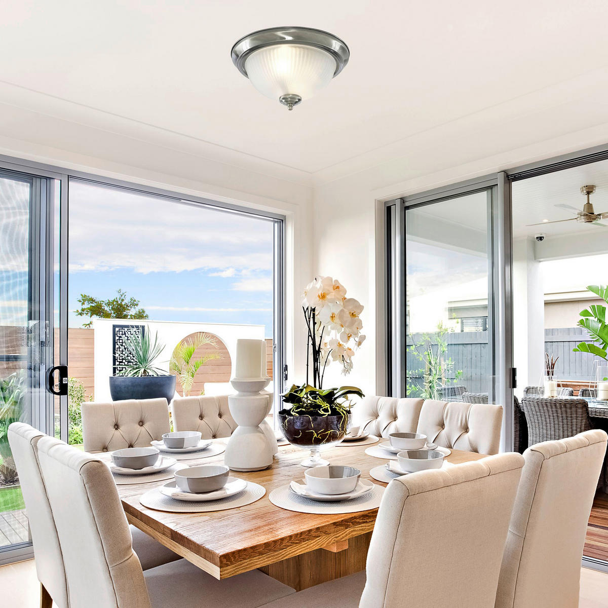 Searchlight Badleuchte silber Glas Stahl B/H/L/D: ca. 29x15x29x29 cm E14 2 Brennstellen American Diner - silber (29,00/29,00/15,00cm) - Searchlight