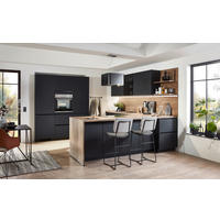 nobilia Doppelblock Easytouch Grafitschwarz Lacklaminat B/T: ca. 260x60 cm Easytouch - Eiche/schwarz (260,00/60,00cm) - nobilia