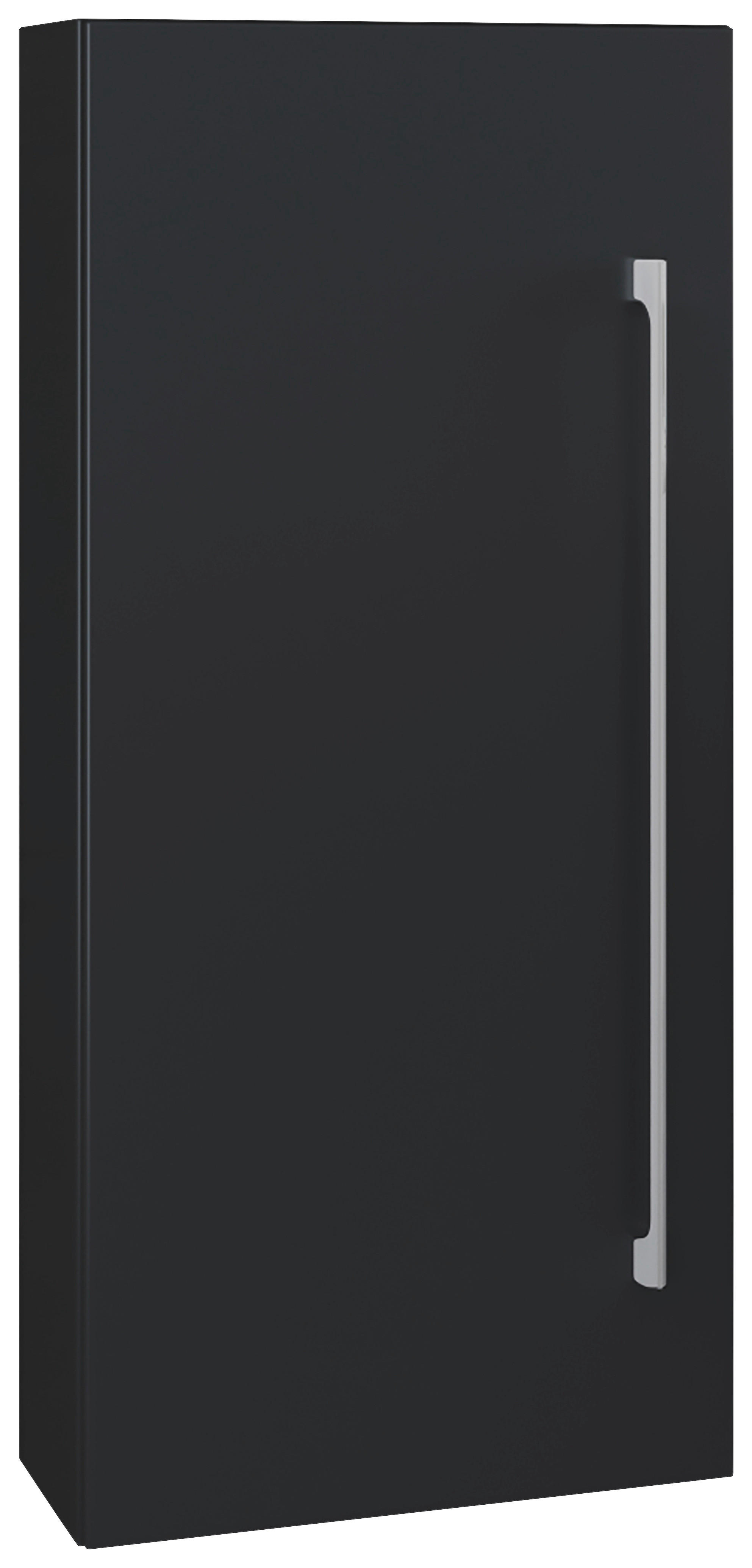 Midischrank Badinos schwarz Alu Optik B/H/T: ca. 33x75x22 cm Badinos - schwarz/Alu (33,00/75,00/22,00cm) - VCM Möbel