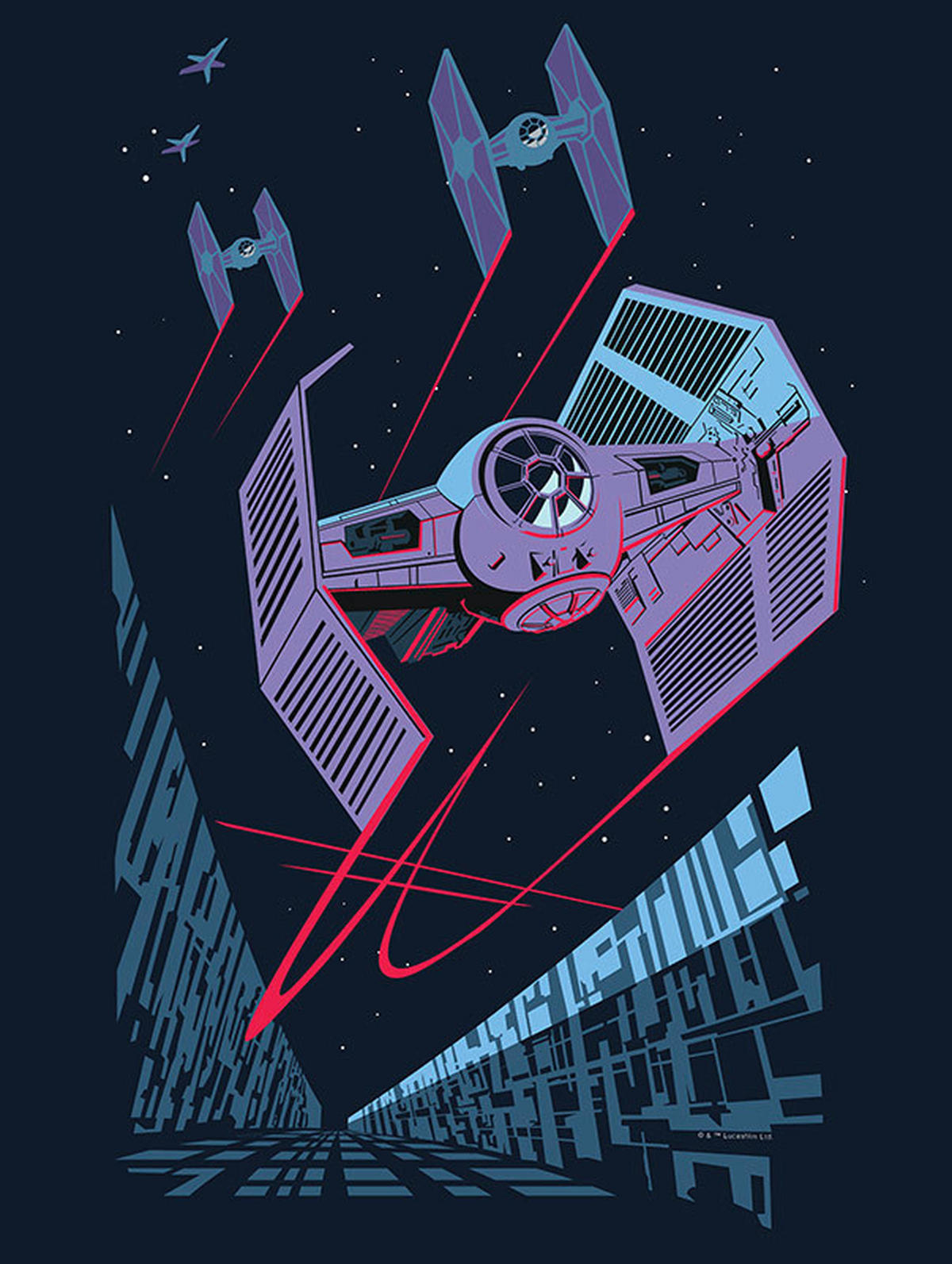 Komar Poster Star Wars Classic Vector TIE-Fighte Star Wars - Classic B/L: ca. 30x40 cm Star Wars Classic Vector TIE-Fighte - (30,00/40,00cm) - Komar