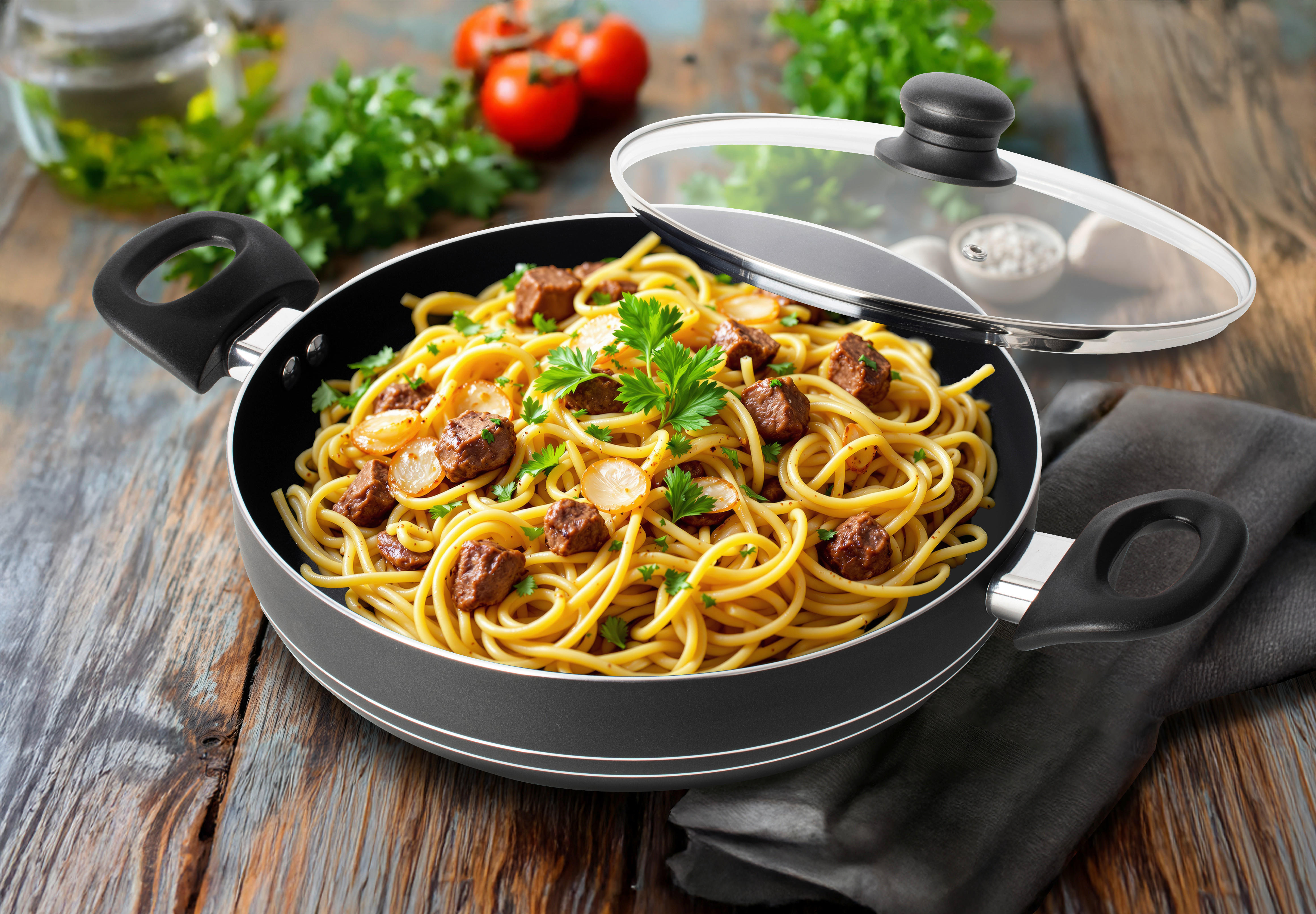 Thumbnail - Servierpfanne schwarz Aluminium