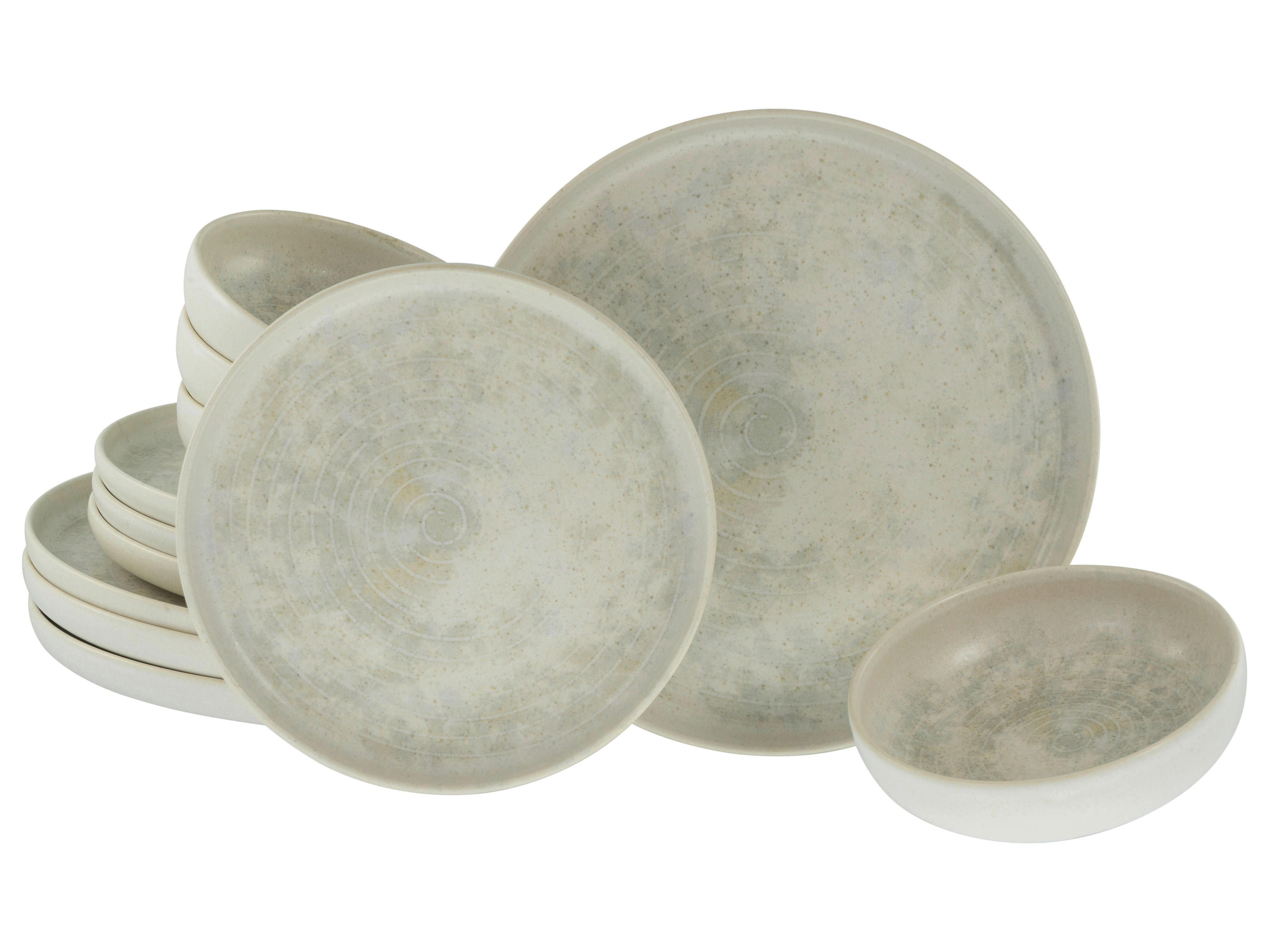 CreaTable Teller-Set Uno Athena creme Steinzeug Uno Athena - creme - CreaTable