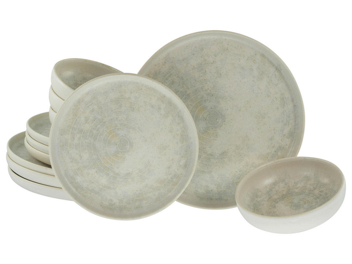 CreaTable Teller-Set Uno Athena creme Steinzeug Uno Athena - creme - CreaTable