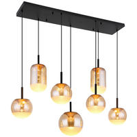 GLOBO LED-Hängeleuchte messing schwarz Aluminium Metall B/H/L: ca. 41x130x136 cm 1.0 Brennstellen SEVERIN - messing/schwarz (136,00/41,00/130,00cm) - GLOBO
