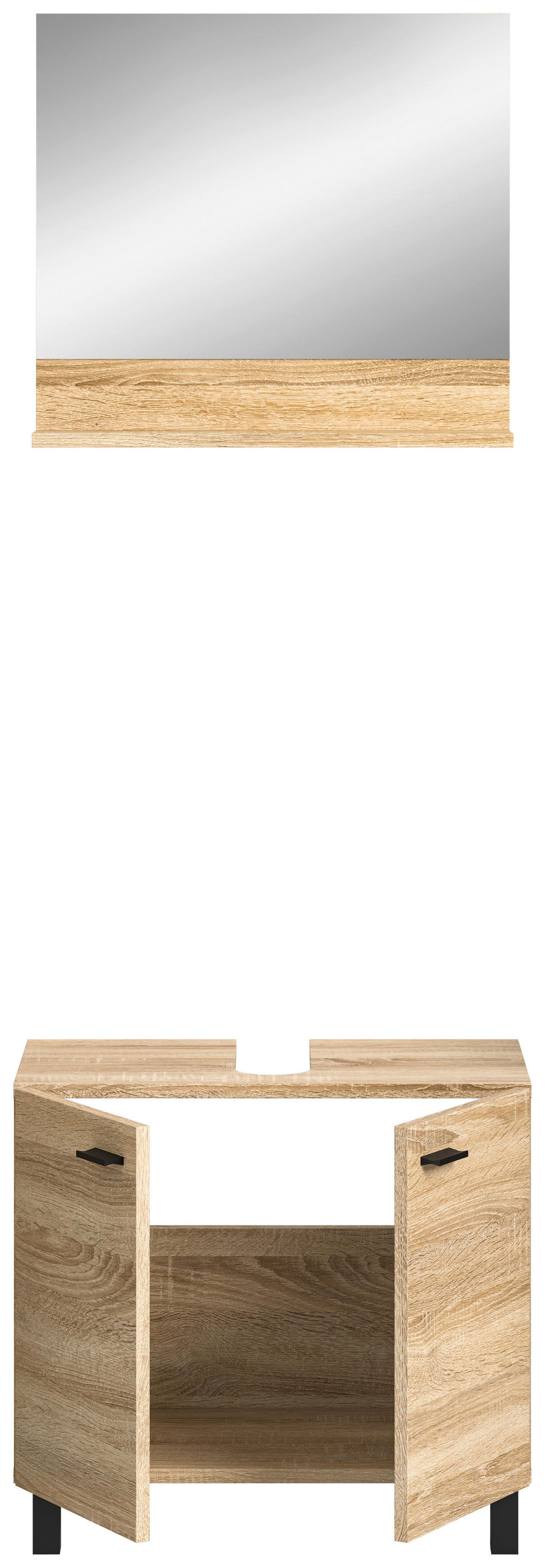 Badezimmer-Set BOSTON Eiche Sonoma Nachbildung B/H/T: ca. 57x186x33 cm BOSTON - Eiche (57,00/186,00/33,00cm) - xonox.home