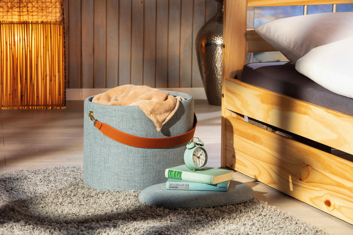 Inter Link Hocker Dilia dunkelgrau MDF B/H/T: ca. 42x36x30 cm Dilia - dunkelgrau (42,00/36,00/30,00cm) - Inter Link