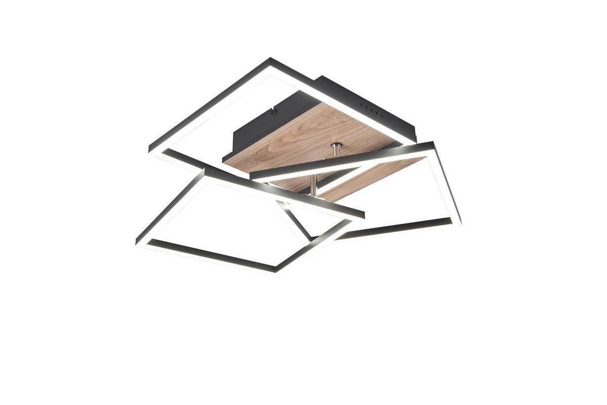 Reality LED-Deckenleuchte R62883135 Mobile schwarz Acryl Metall MDF B/H/T: ca. 39x10x42 cm 1 Brennstellen Mobile - schwarz (39,00/10,00/42,00cm) - Reality