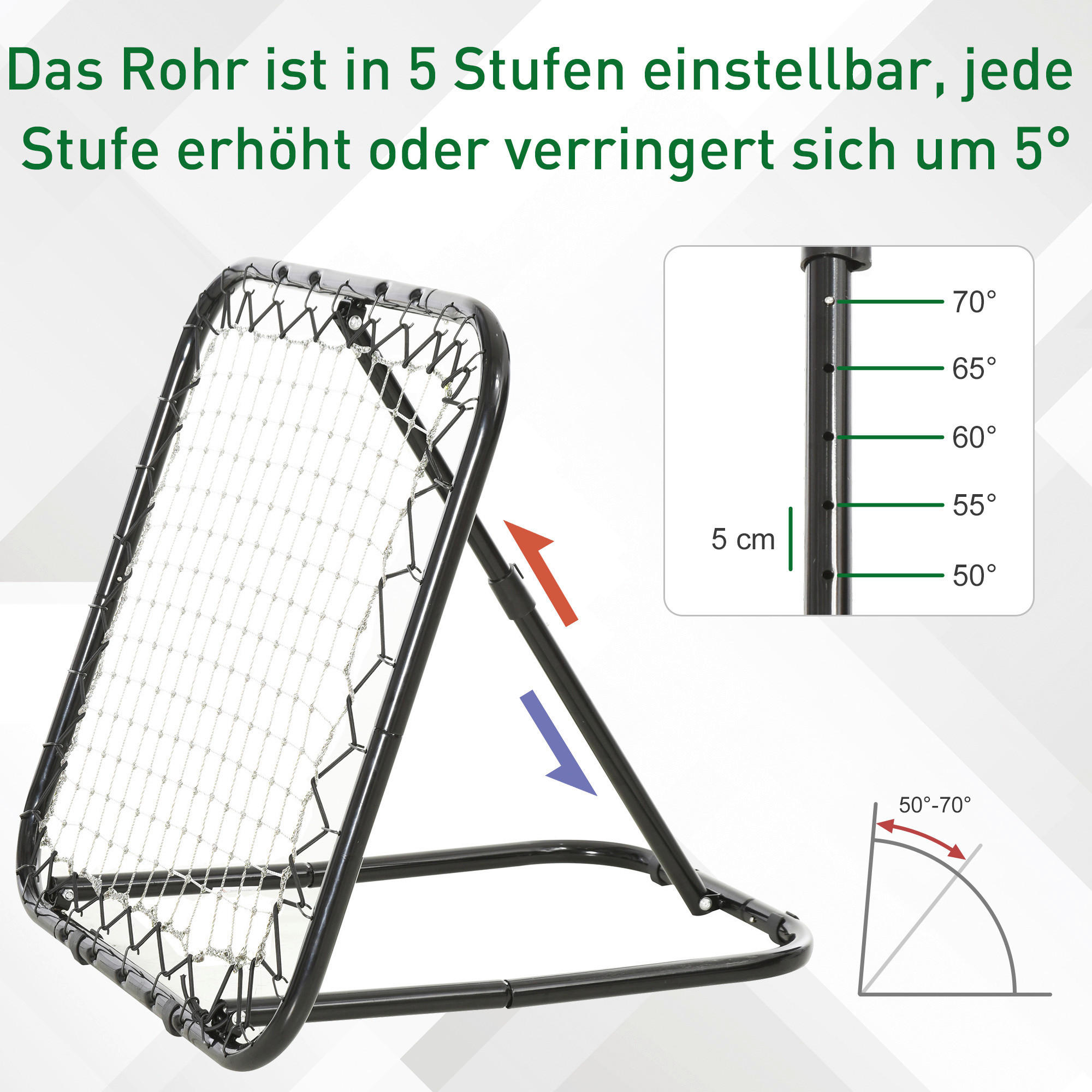 HOMCOM Rebounder schwarz B/H/T: ca. 84x8...