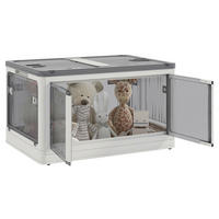 HOMCOM Aufbewahrungsbox weiß B/H/L: ca. 47x67x38 cm Aufbewahrungsbox - weiß (38,00/47,00/67,00cm) - HOMCOM