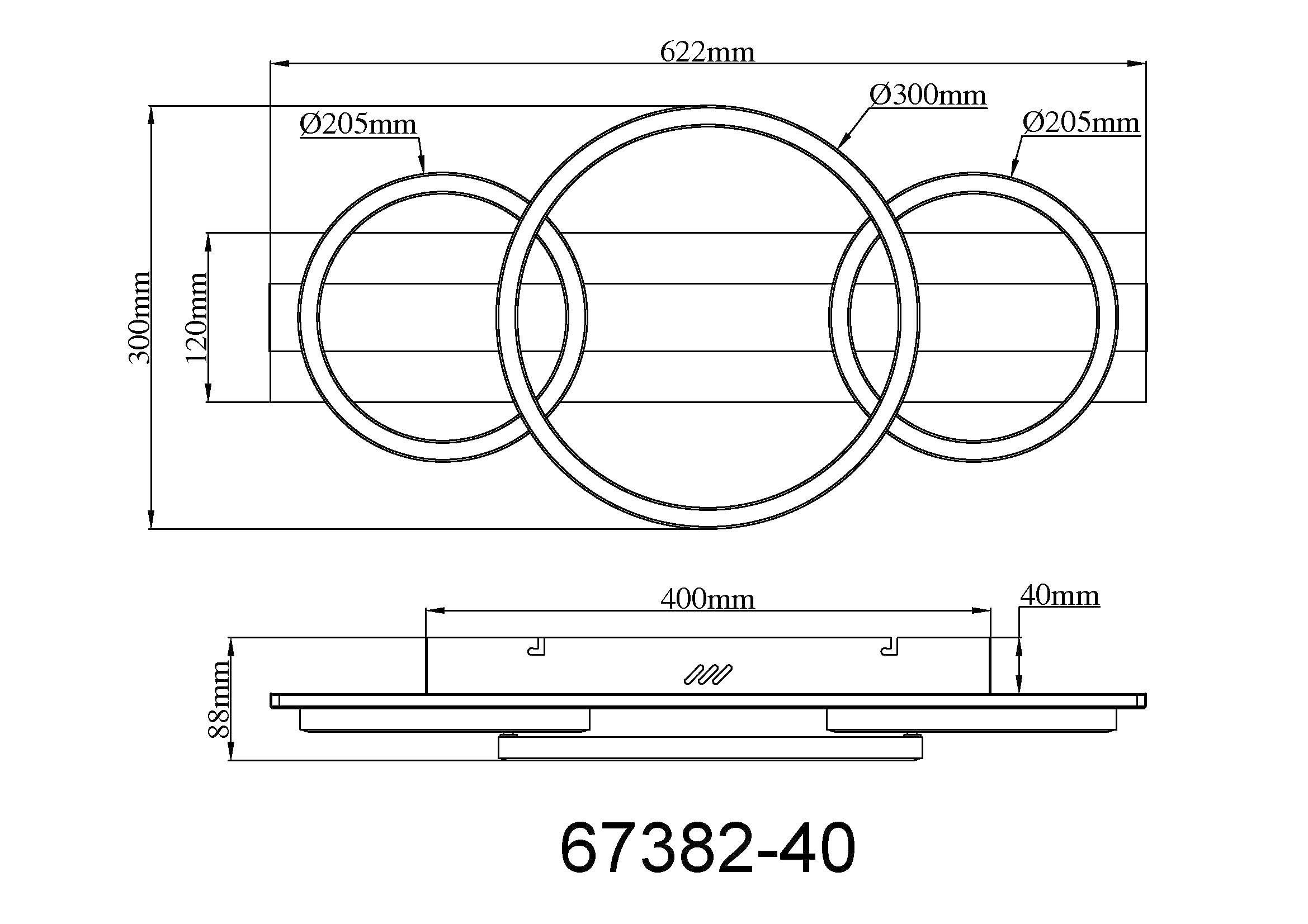 GLOBO Deckenventilator Deckenleuchte-Norberto - schwarz (31,50/10,50/67,00cm) - GLOBO