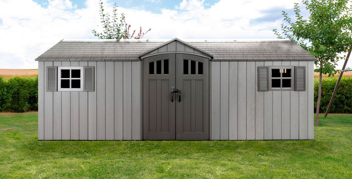 Lifetime Gerätehaus Neptun grau B/H/L: ca. 610x241x243 cm Neptun - grau (243,00/610,00/241,00cm) - Lifetime