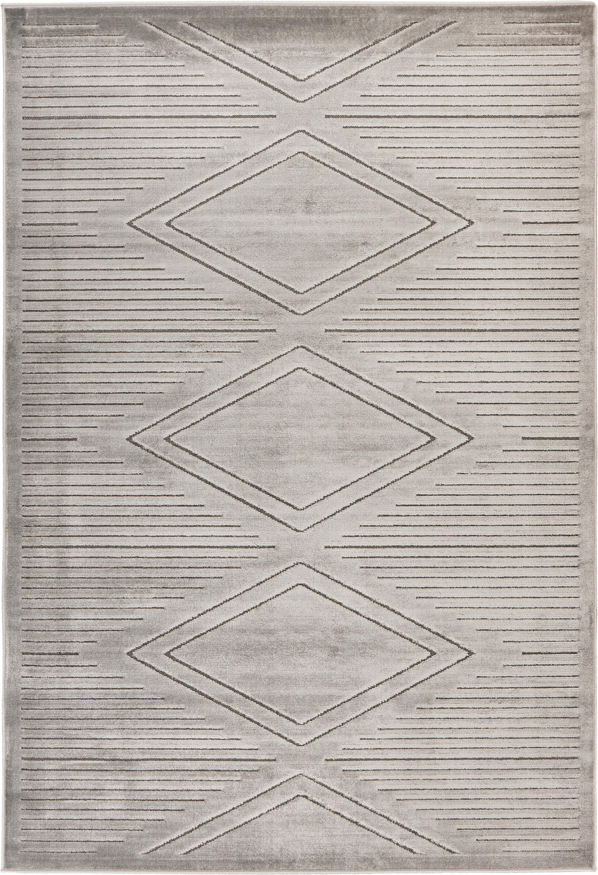 Kayoom Kurzflorteppich Madlen 125 grau B/H/L: ca. 160x0,9x230 cm Madlen 125 - grau (230,00/160,00/0,90cm) - Kayoom