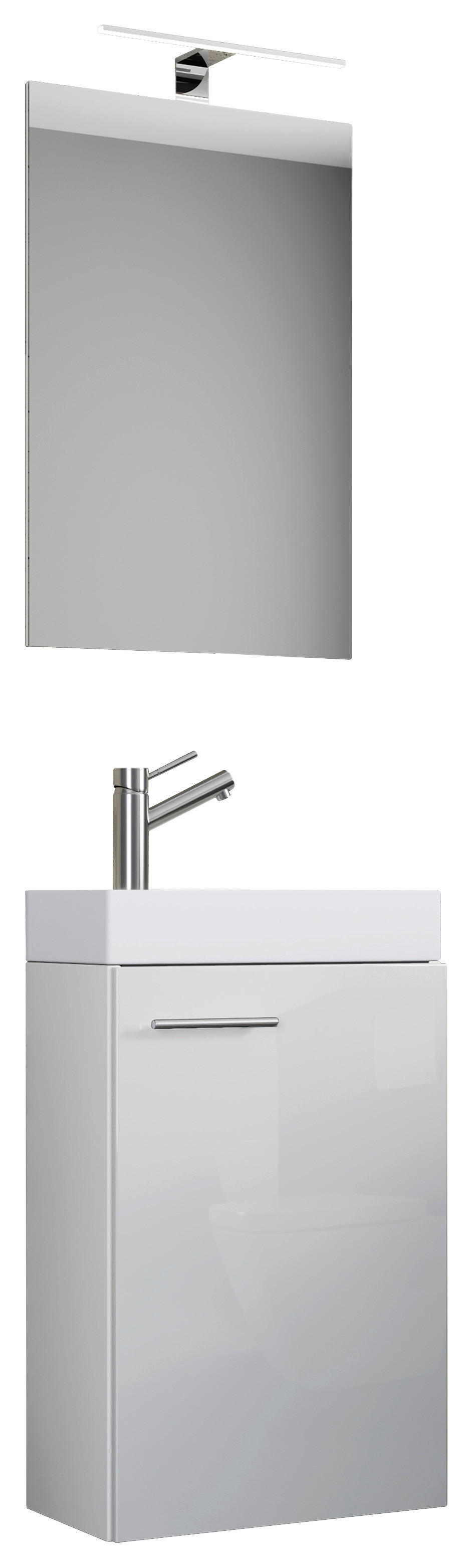 Waschplatz 4tlg-Slito weiß B/H/T: ca. 41x69,5x22 cm 4tlg-Slito - weiß (41,00/69,50/22,00cm) - VCM Möbel