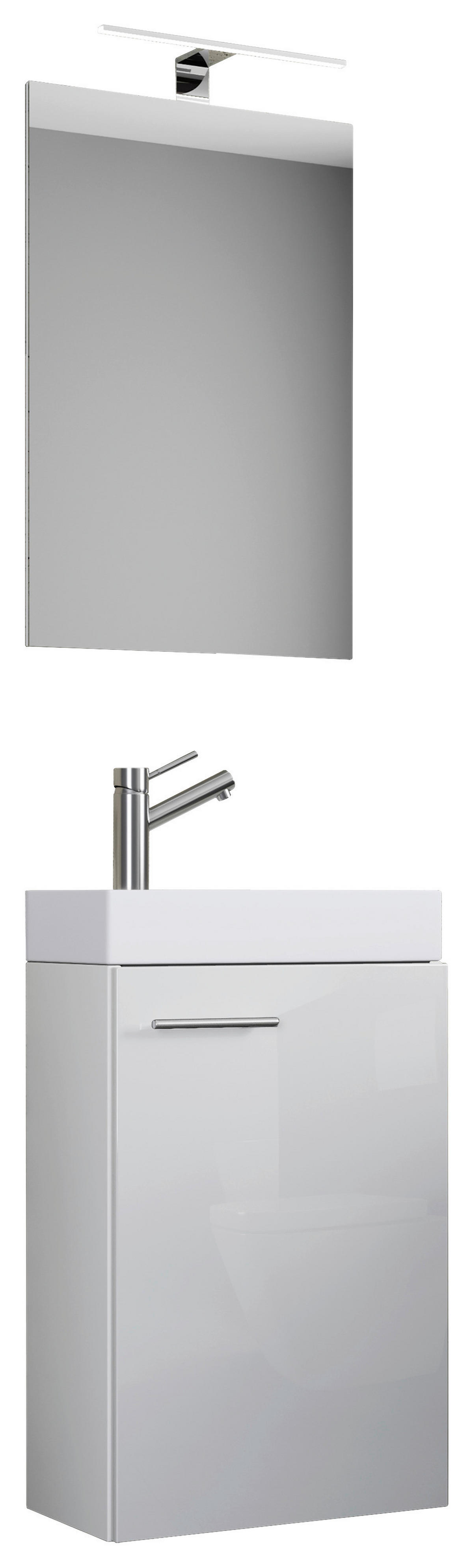 Waschplatz 4tlg-Slito weiß B/H/T: ca. 41x69,5x22 cm 4tlg-Slito - weiß (41,00/69,50/22,00cm) - VCM Möbel