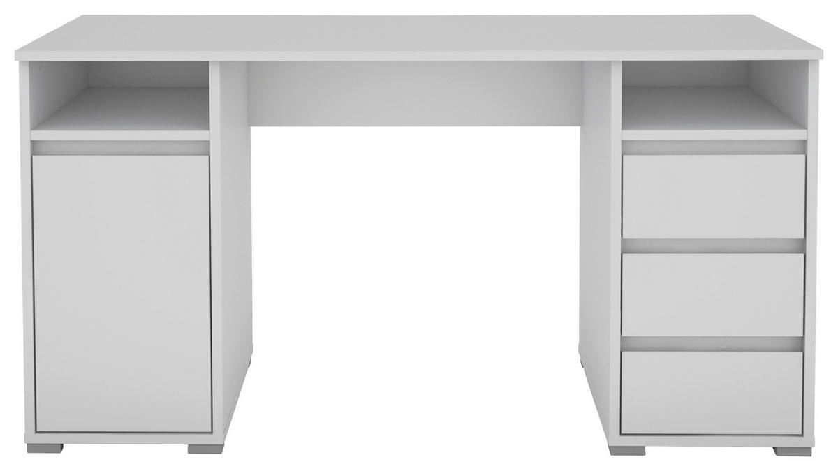 Schreibtisch LOBO weiß B/H/T: ca. 138x75x55 cm LOBO - weiß (138,00/75,00/55,00cm) - byLIVING