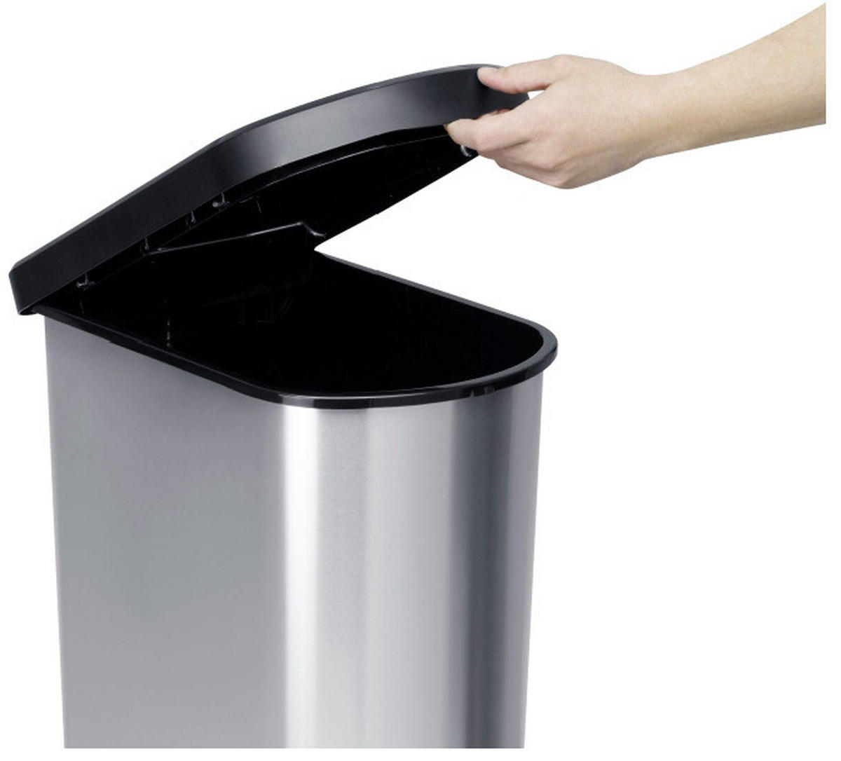 Rotho Treteimer PASO silber B/H/L: ca. 29x67x44 cm PASO - silber (44,00/29,00/67,00cm) - Rotho