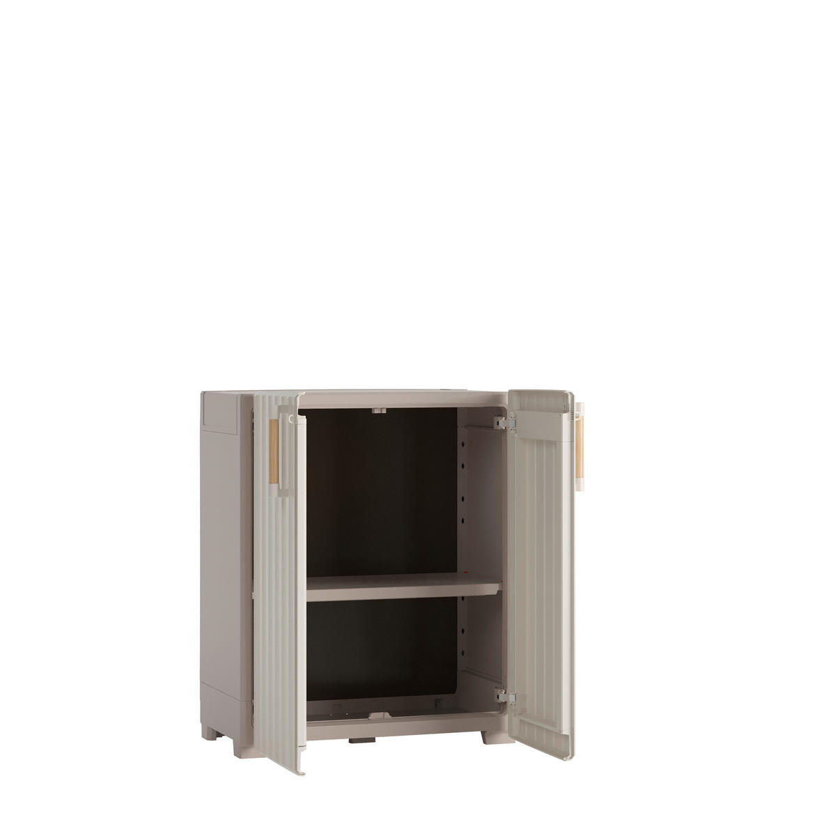Keter Kunststoffschrank Groove beige Kunststoff B/H/T: ca. 80x98x45 cm Groove - beige (80,00/98,00/45,00cm) - Keter