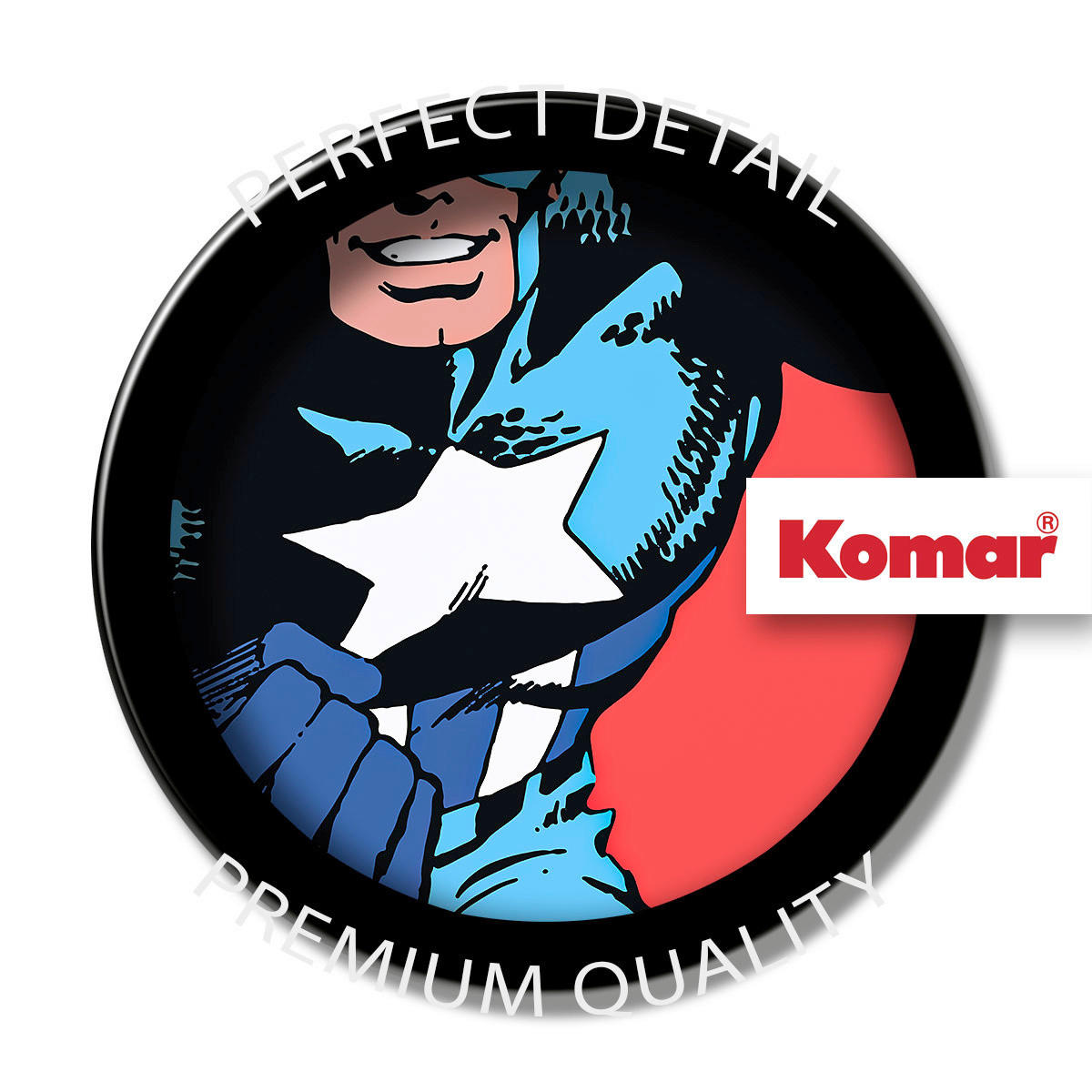 Komar Fototapete Marvel PowerUp Captain America D: ca. 125 cm Marvel PowerUp Captain America - (125,00cm) - Komar