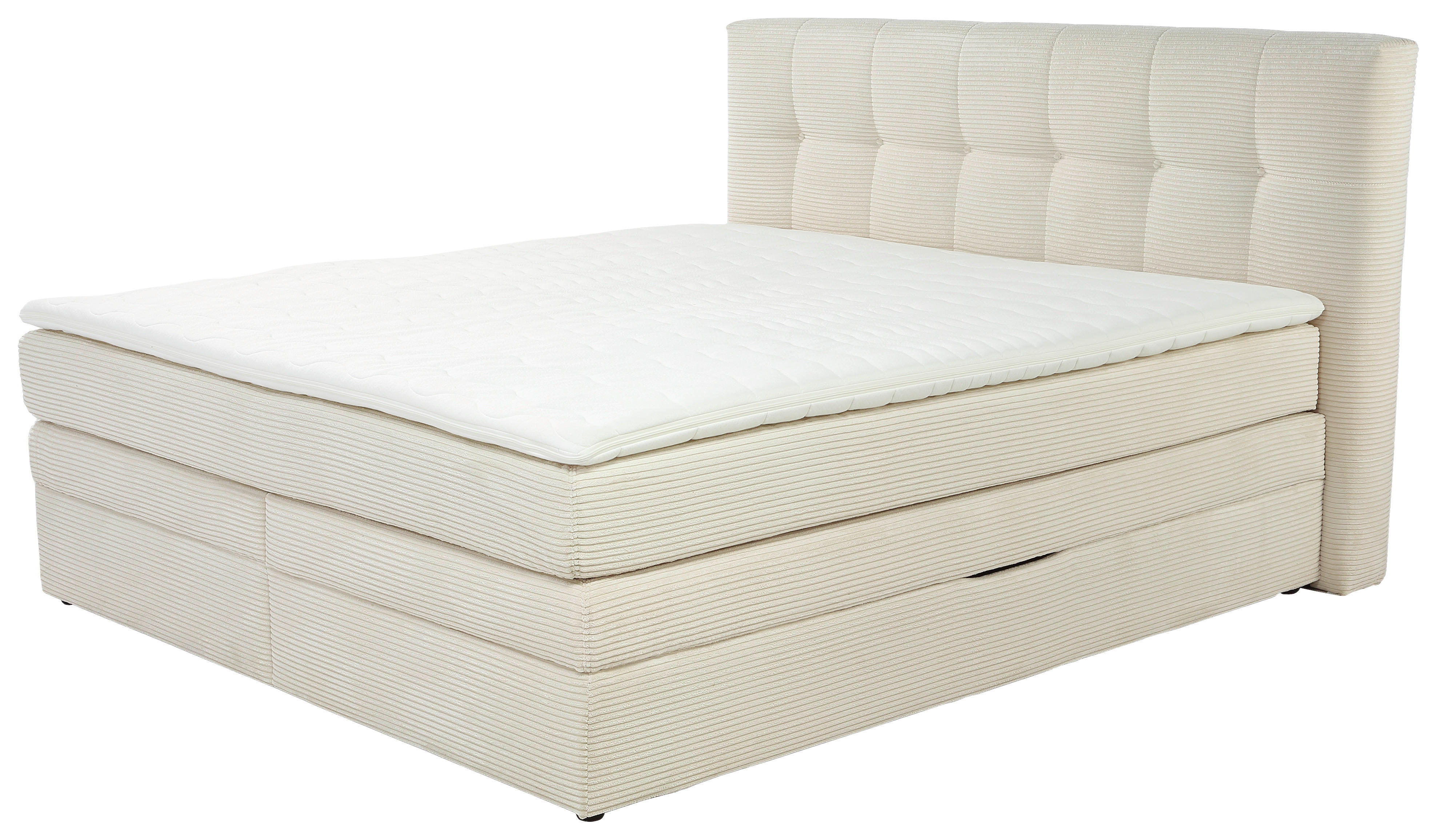 Boxspringbett  beige Liegefläche B/L: ca. 180x200 cm Amy_Boxspringbett - beige (195,00/116,00/218,00cm)
