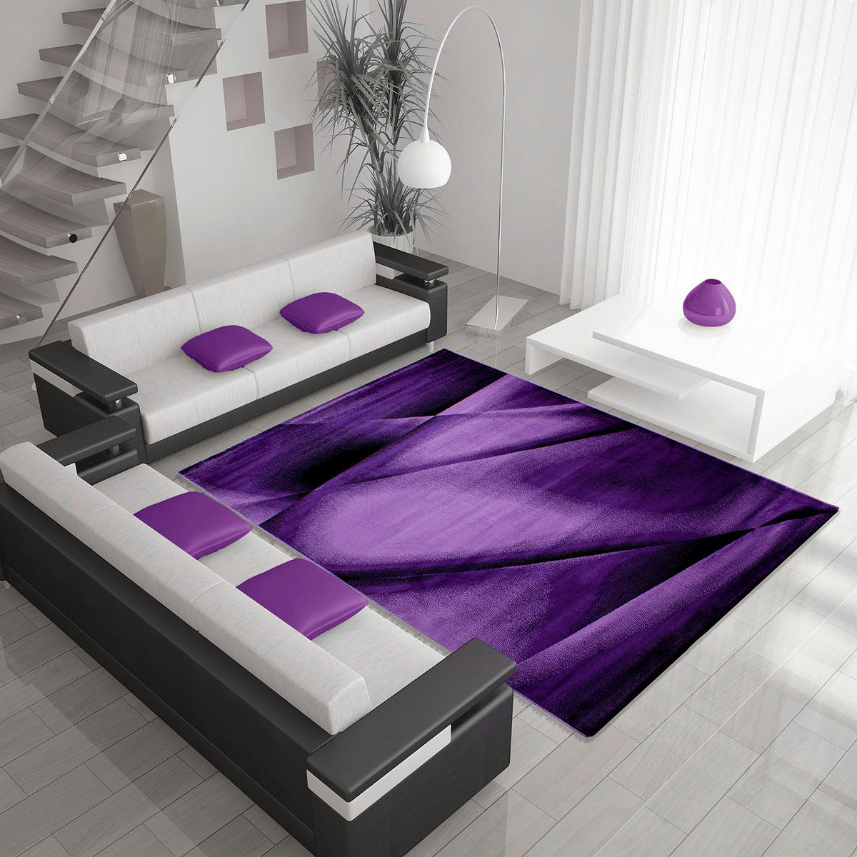 Ayyildiz Teppich MIAMI violett B/L: ca. 80x150 cm MIAMI - violett (80,00/150,00cm) - Ayyildiz