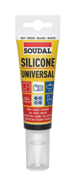 Soudal Silikon weiß ca. 0,08 l Silikon-Universal-Tube 80ml weiß - weiß (80ml) - Soudal