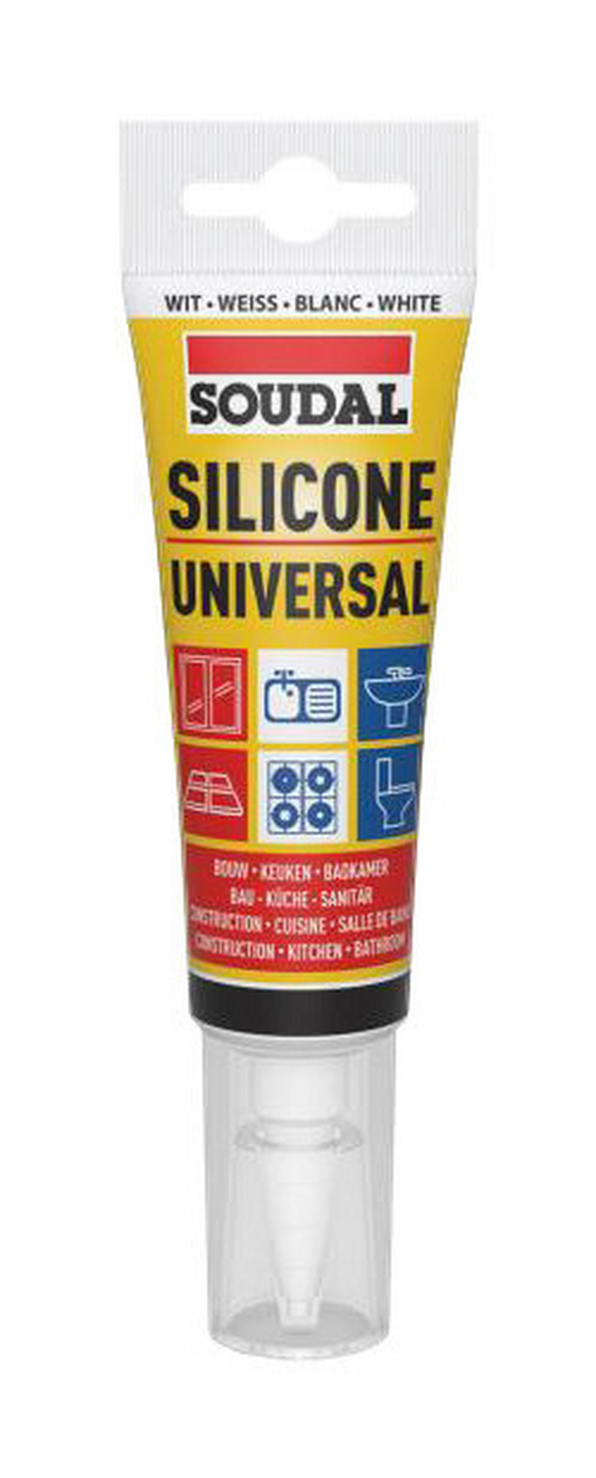 Soudal Silikon weiß ca. 0,08 l Universal-Tube_Silikon 80ml weiß - weiß (80ml) - Soudal