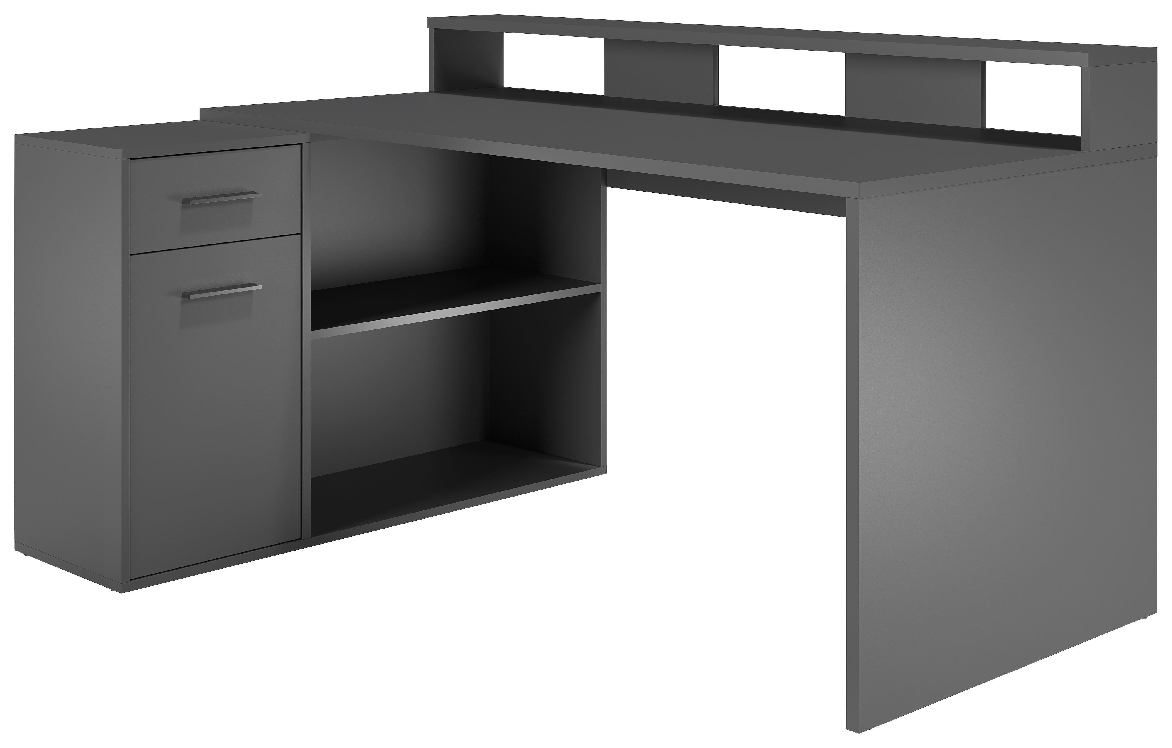 Schreibtisch Gamer anthrazit matt B/H/T: ca. 160x92x115 cm Gamer - schwarz/anthrazit (160,00/92,00/115,00cm)
