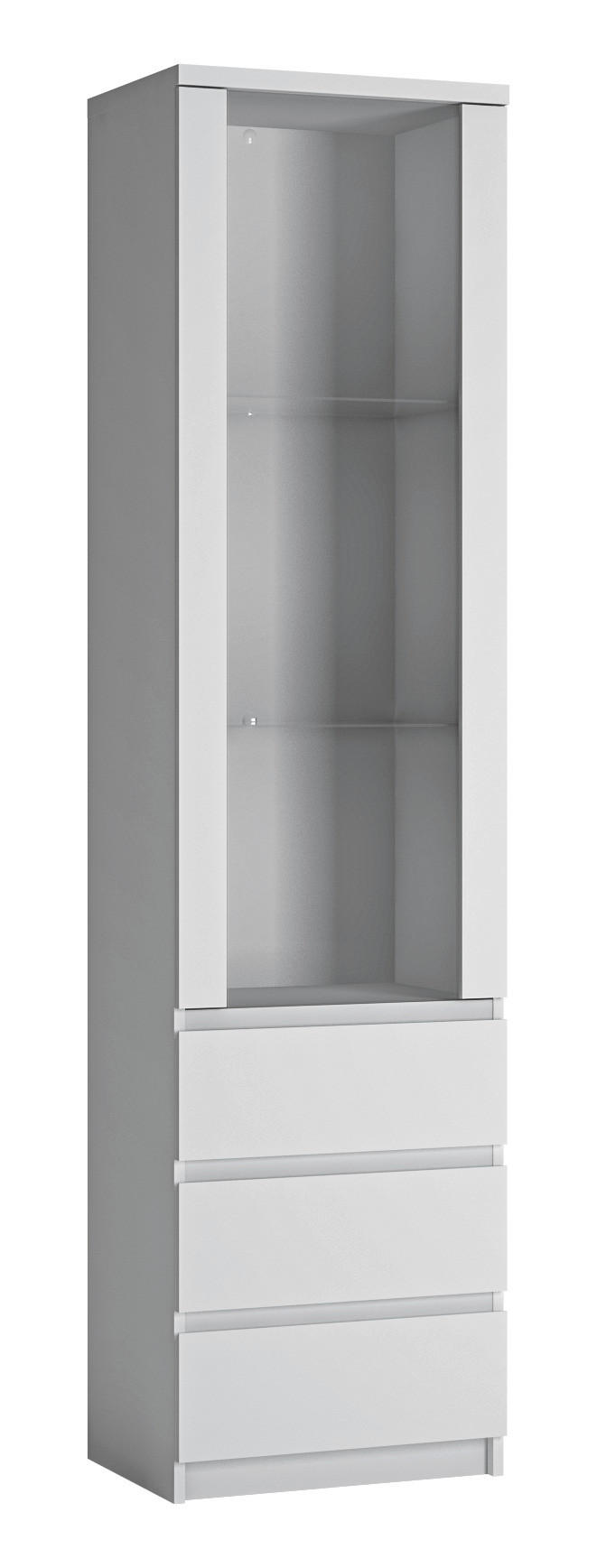 Vitrine Fribo Alpinweiß Spanplatte B/H/T: ca. 50x200x40 cm Fribo - Alpinweiß (50,00/200,00/40,00cm)