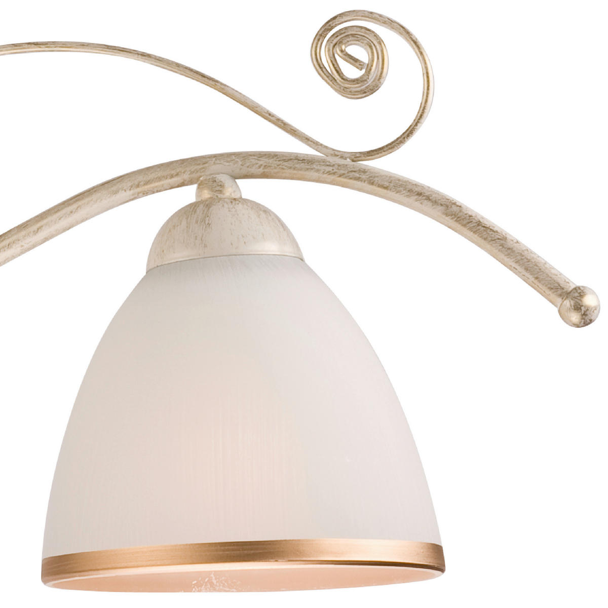 Lamkur Pendelleuchte RETRO II 19192 weiß Glas Stahl H/L: ca. 73x41 cm E27 3 Brennstellen Retro II - weiß (41,00cm) - Lamkur