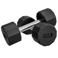 SPORTNOW Hantel schwarz Metall B/H/L: ca. 9,5x9,5x25 cm Hantel-Set 2 x 5 kg - schwarz (25,00/9,50/9,50cm) - SPORTNOW